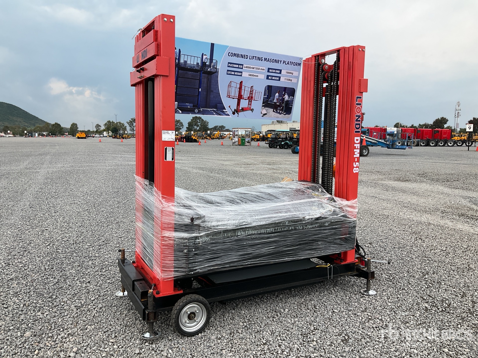 2026 LIONDI DFM-58 Electric 19 ft Plataforma de Elevacion para Trabajos de Mamposteria (Sin Usar) / Work Platform (Unused)