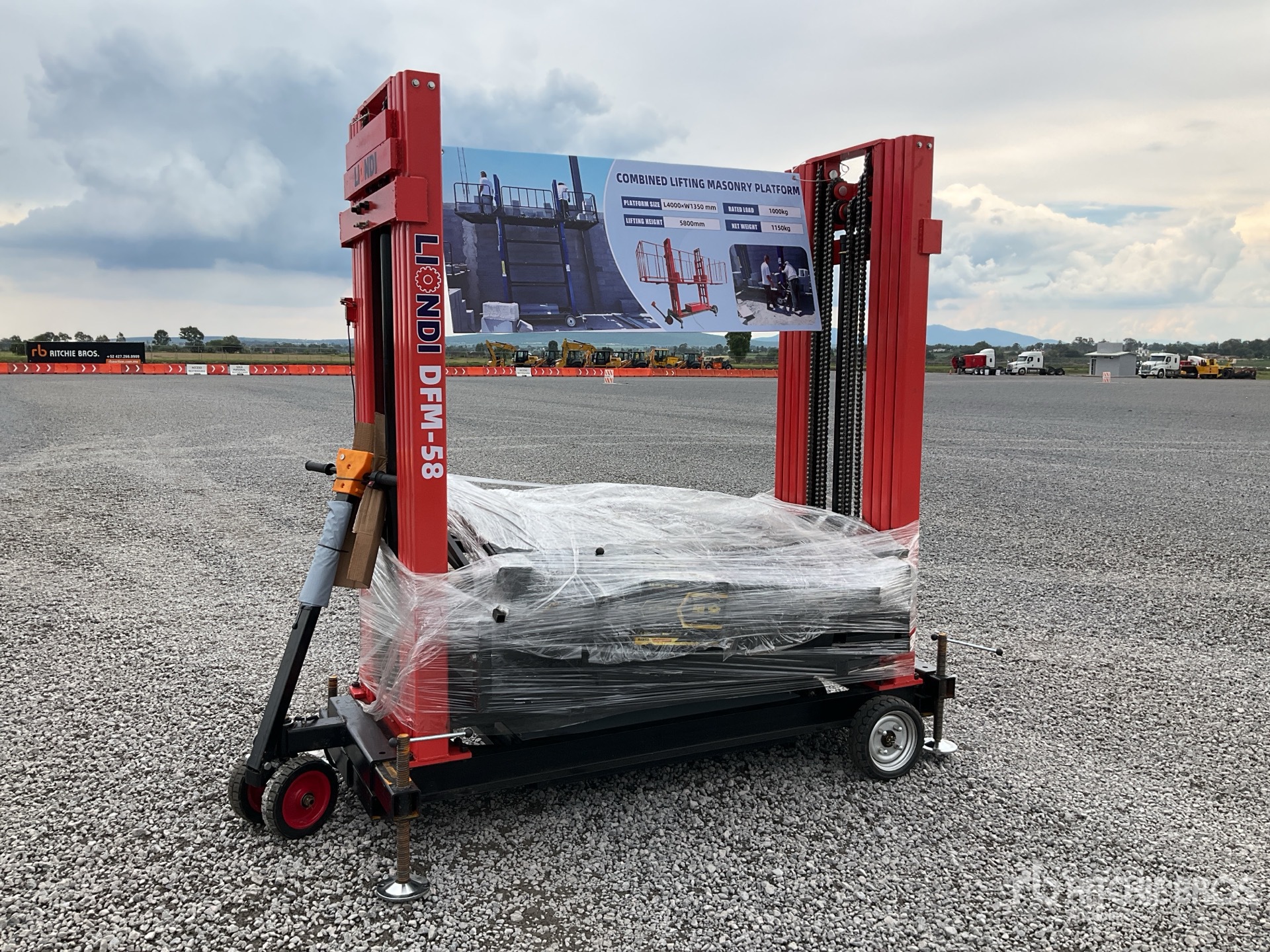2026 LIONDI DFM-58 Electric 19 ft Plataforma de Elevacion para Trabajos de Mamposteria (Sin Usar) / Work Platform (Unused)