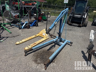Quantity of (1) Dayton 5LA79 Pallet Jack and (1) Engine Hoist