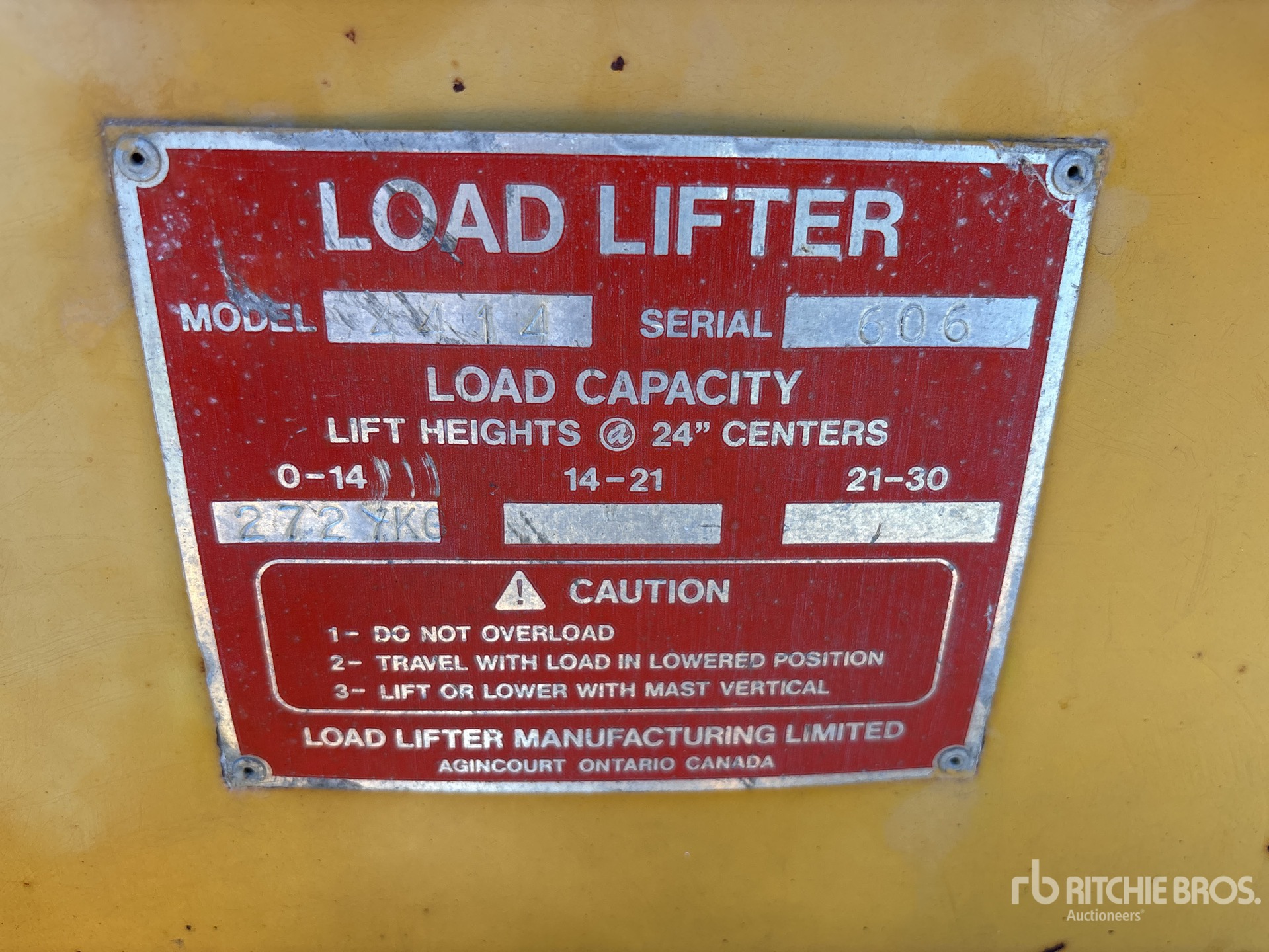 Load Lifter 4414 272 kg Rough Terrain Forklift