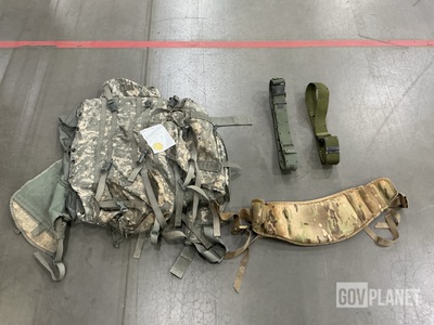 (5) Large Field Pack Sets, (150) Individual Equipment Belts & Assorted Items