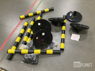(2) 96429-6 Black/Yellow Stripe Safety Pole Kits