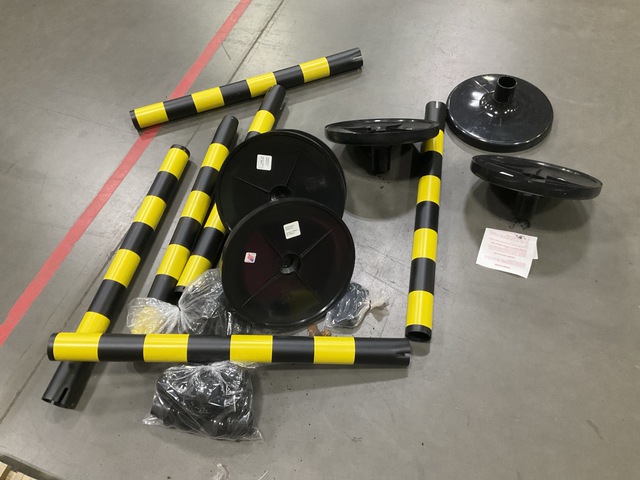 (2) 96429-6 Black/Yellow Stripe Safety Pole Kits