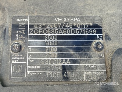 2016 Iveco 35C15 Camion Benne Kipper-Lkw