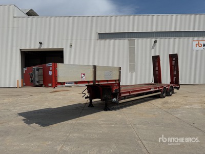 2013 Robuste Kaiser S3802F T/A Semi Remorque Porte-Engins 2 Essieux dieplader