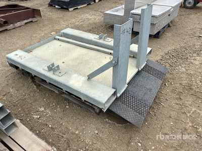 Quantity of (2) Steel Ramped Pallet Racking - Fits Concrete Saw Transport