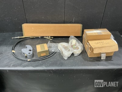 (6) Laser Transmitters, (1) Coupling, (41) Tie Downs & Assorted Items
