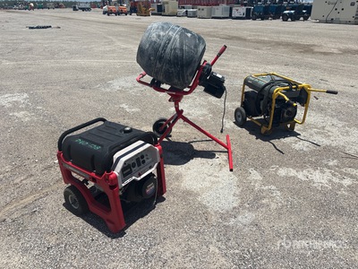 Quantity of 2 Portable Generators and 1 Electric Cement Mixer Generador Portátil