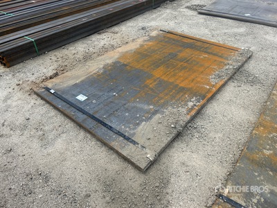 Quantity of (2) 2025 Kit Containers 5 ft 1.5 in x 8 ft Road 3/4 Steel Plates