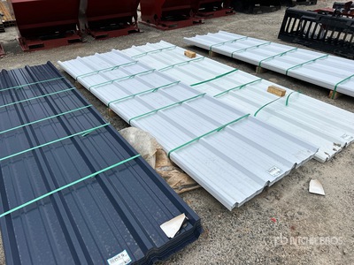 Quantity of (34) 2025 Kit Containers Steel R Panel 12 ft