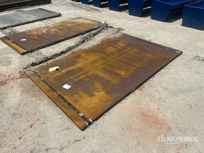 Quantity of (2) 2025 Kit Containers 5 ft 1 in x 7 ft 11 in Road 3/4 Steel Plates
