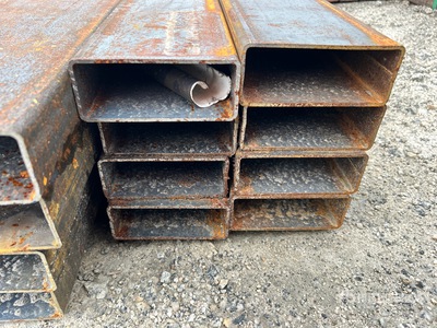 Quantity of (8) 2025 Kit Containers 25 ft 3 in x 5 in x 2 in Steel Rectangle Tube