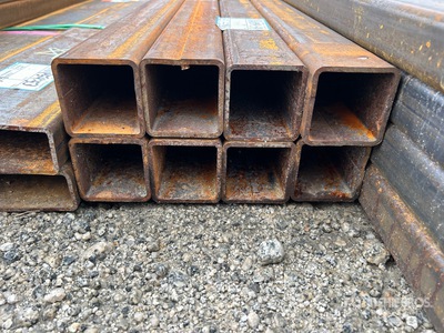 Quantity of (8) 2025 Kit Containers 18 ft 3 in x 3 in x 3 in Square Steel Tube