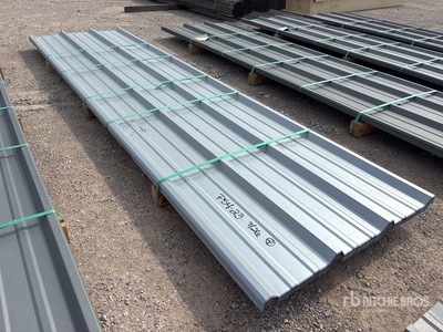 Quantity of (50) 2025 Kit Containers 26 Gauge 12 ft x 36 in Painted R Panel (Unused)