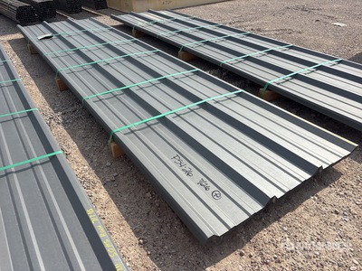Quantity of (50) 2025 Kit Containers 26 Gauge 12 ft x 36 in Painted R Panel (Unused)