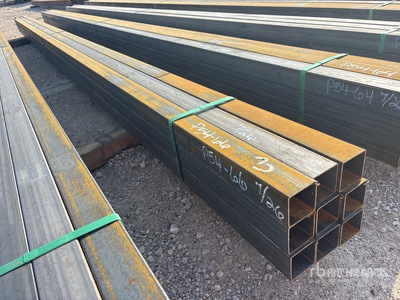 Quantity of (9) 2025 Kit Containers 3 in x 3 in x 21 ft Square Steel Tubing (Unused)