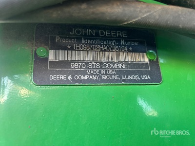 2010 John Deere 9870 STS Mietitrebbia