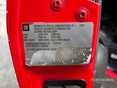 2007 Chevrolet C5500 4x2 Emergency Support Truck Divers