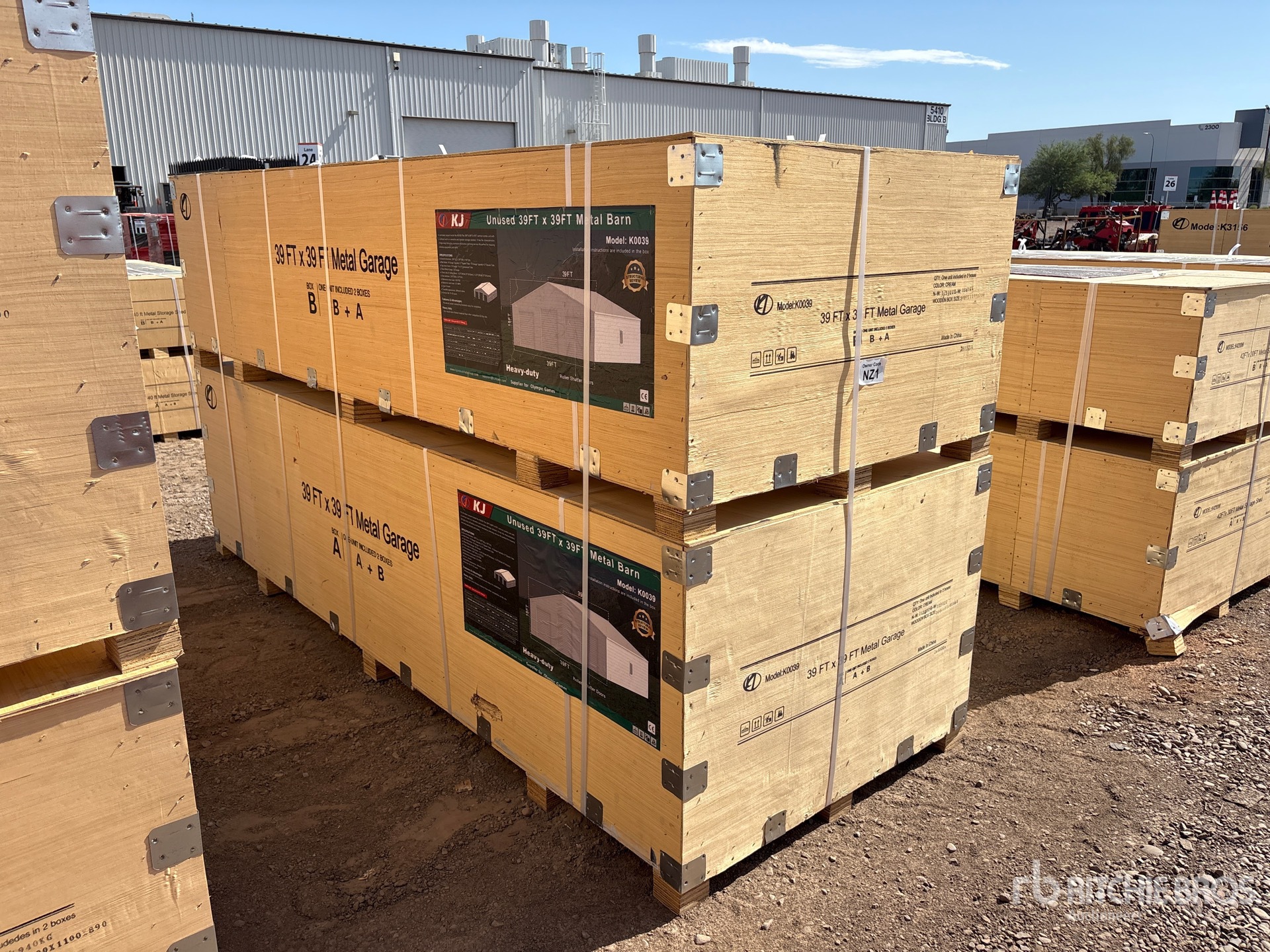 2026 KJ K0039 39 ft x 39 ft x 15 ft Metal Garage Storage Building (Unused)