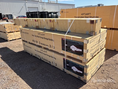 2026 KJ K3151 31 ft x 51 ft x 18 ft Heavy Duty Metal Garage Storage Building (Unused)