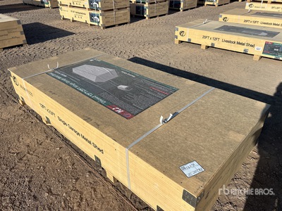 2026 KJ K1220 20 ft x 12 ft x 9 ft Metal Garage (Unused)
