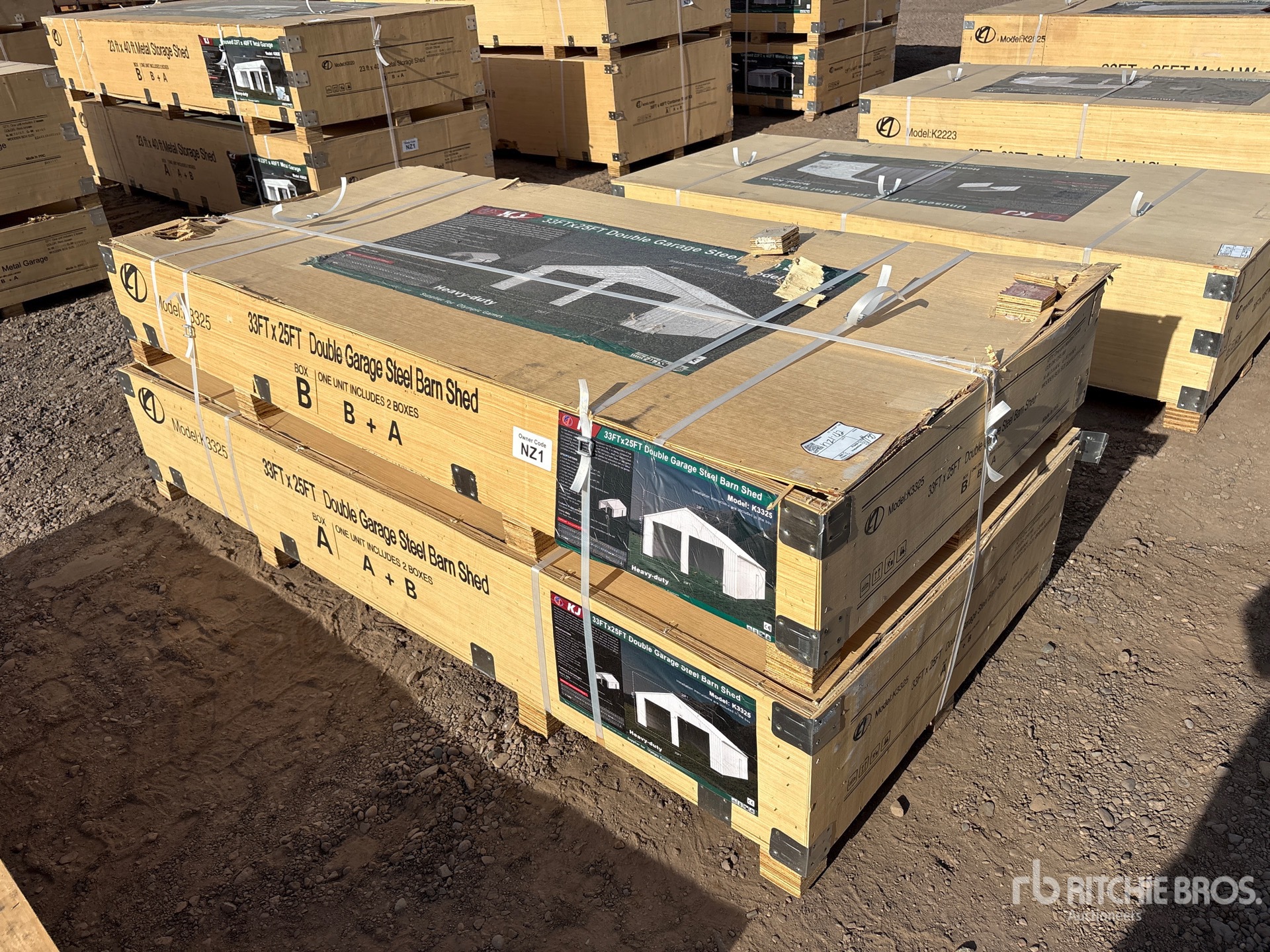2026 KJ K3325 25 ft x 33 ft Metal Garage (Unused)