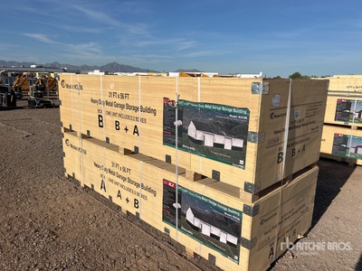 2026 KJ K3156 31 ft x 56 ft x 18 ft Heavy Duty Metal Garage Lagerhaus (Unused)