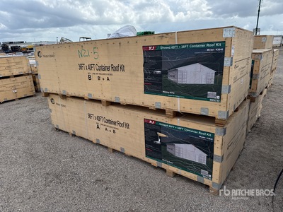 2026 KJ K3640 36 ft x 40 ft Enclosed Container Roof kit with door Storage Canopy (Unused)