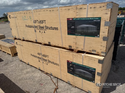 2026 KJ K4080 40 ft x 80 ft Prefabricated Metal Frame Storage Building (Unused)