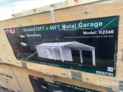 2026 KJ K2346 46 ft x 23 ft Heavy Duty Metal Garage (Unused)