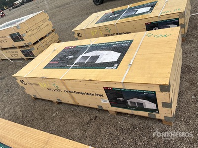 2026 KJ K2223 22 ft x 23 ft Metal Garage Storage Building (Unused)