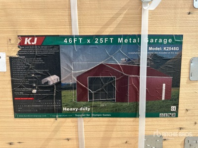 2026 KJ K2545G 25 ft x 46 ft 46 ft x 25 ft Metal Garage Storage Building (Unused)