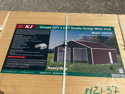 2026 KJ K2223G 22 ft x 23 ft Double Garage Metal Szopa (Unused)