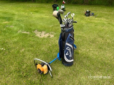 Callaway Golf Bag with Assorted Clubs and Gas-Powered Earth Auger Divers - Magasin, entrepôt, consommateur