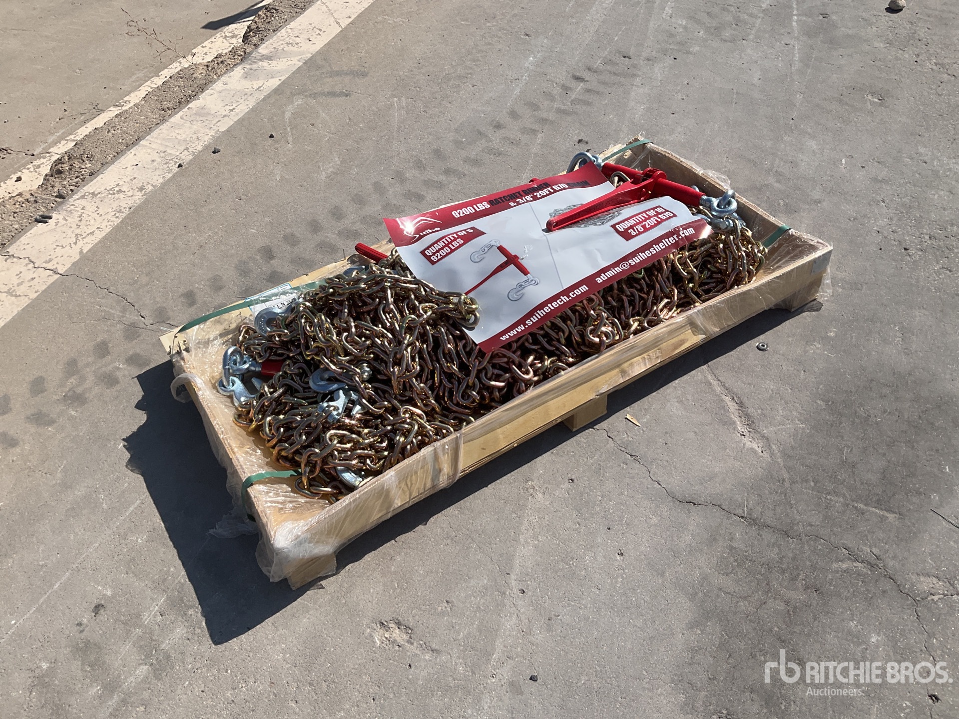 2026 Suihe BC-9200 9200 lb Ratchet Binders and (10) 20 ft Chains (Unused)
