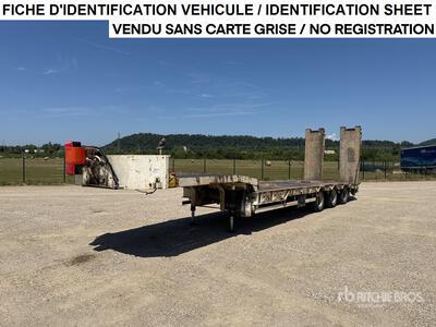 1999 Robuste Kaiser S4503F Tri/A Semi-Remorque Porte-Engins 3 Essieux Remorque Surbaissée