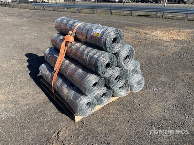 Quantity of (10) 330 ft x 4 ft Galvanized Farm Fencing (Unused)
