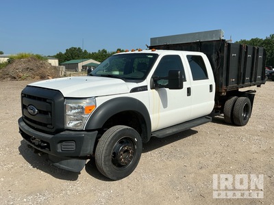 2016 Ford F-450 XL 4x2 Crew Cab Flatbed Dump Truck