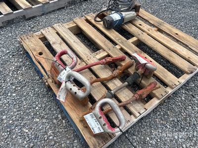 Quantity of (4) Pneumatic 3 Head Scabbler Varios. Industrial