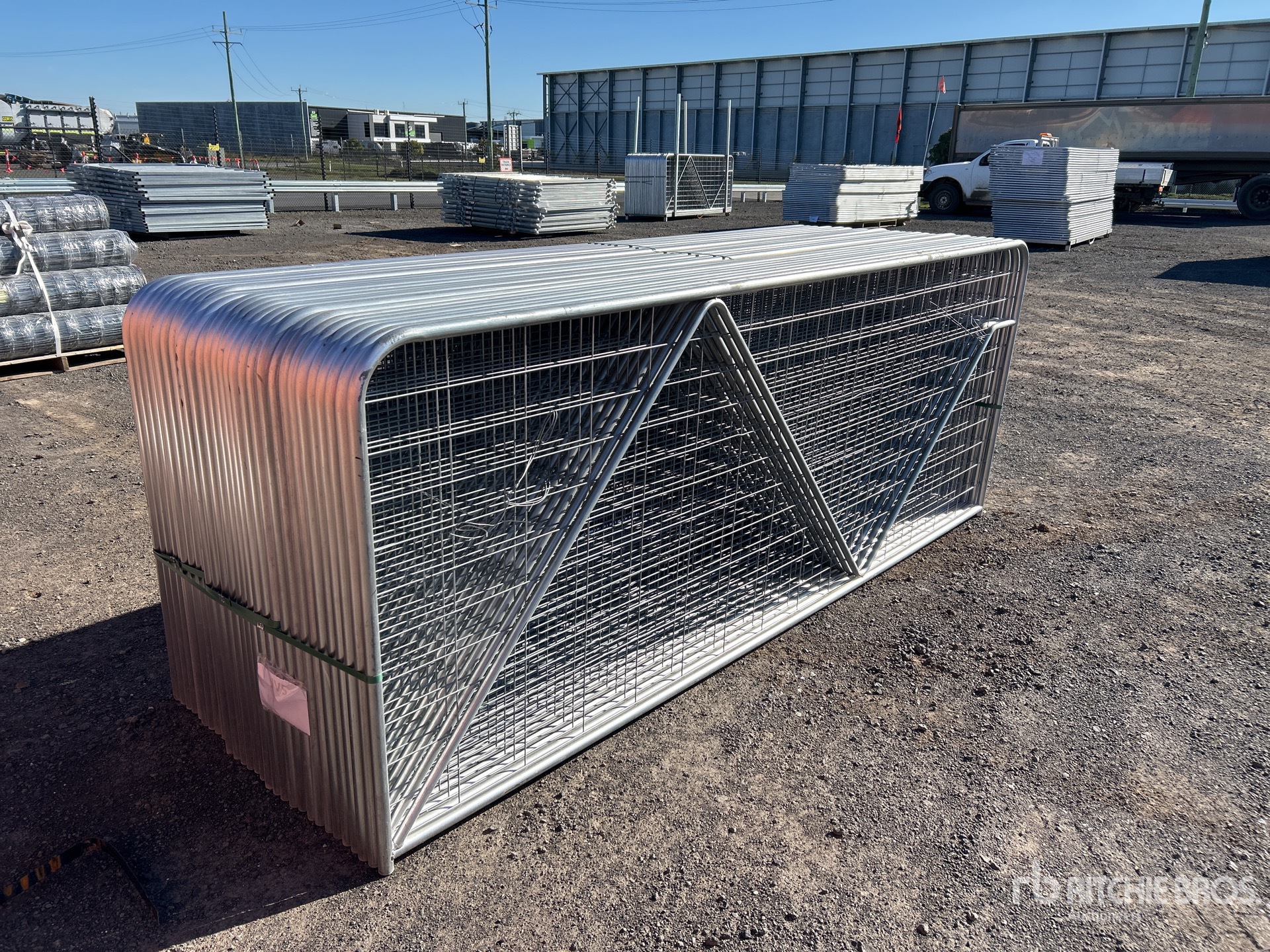 2026 BYT GMSGTE317 QTY(40)3mx1.17m Galvanised Mesh Livestock Gate (Unused)