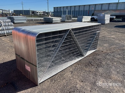 2026 BYT GMSGTE317 QTY(40)3mx1.17m Galvanised Mesh Livestock Gate (Unused)