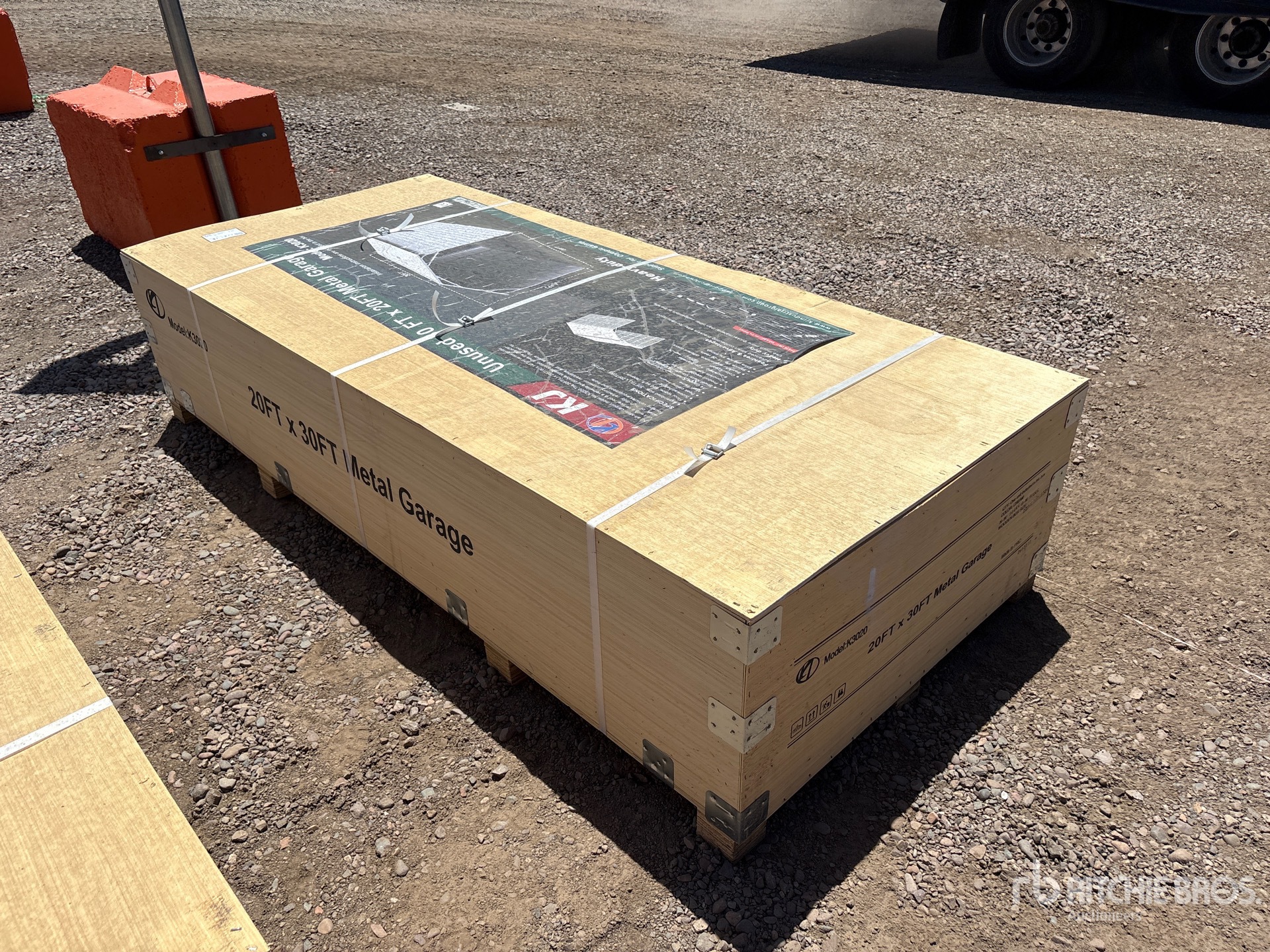 2026 KJ K3020 20 ft x 30 ft x 14 ft Enclosed Carport (Unused)