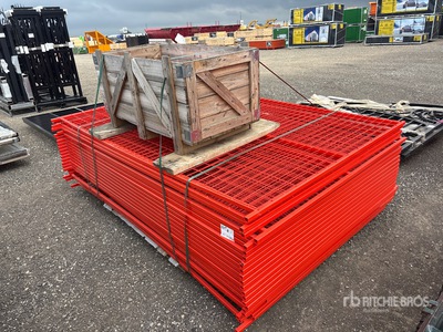Quantity of 9 ft x 6 ft Powder Coated Security/Construction Site Fence