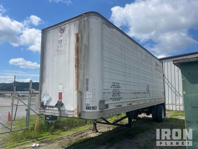 1989 Great Dane V10-701 28 ft x 96 in S/A Van Trailer