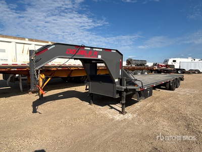 2024 Double A 30 ft T/A Gooseneck مقطورة معدات