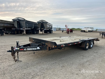 2015 Trailtech MD270 22 ft T/A Remorque Basculante Pour Équipement