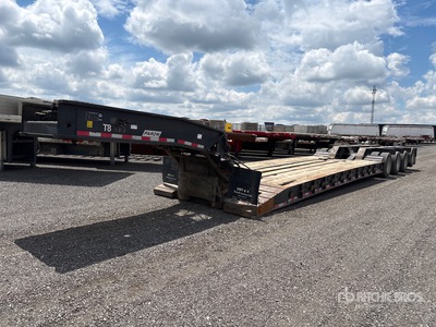 1986 King 53T Quad/A Single Drop Removable Gooseneck Lowboy Trailer