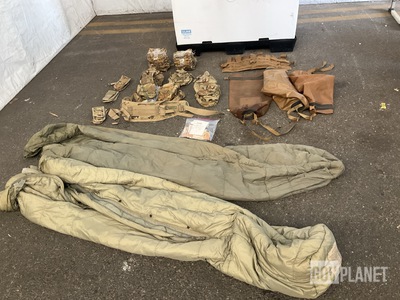 (10) Modular Sleeping Bags, (81) Canteen Pouches & Assorted Items