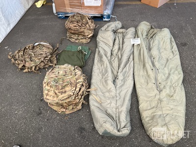 (7) Sleeping Bags, (30) Rucksack Packs, (8) Assault Packs & Assorted Items