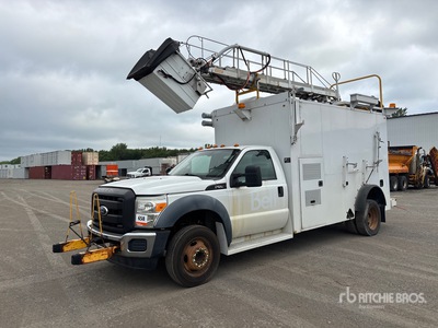 Telelift TTS25 35 ft on 2011 Ford F-550 XL 4x2 Van Mounted Aerial Lift